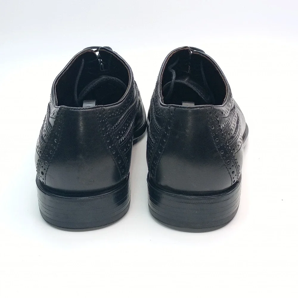 Johnston & Murphy Conard Wingtip Oxford Men Size 11.5 Black Leather 20-7545